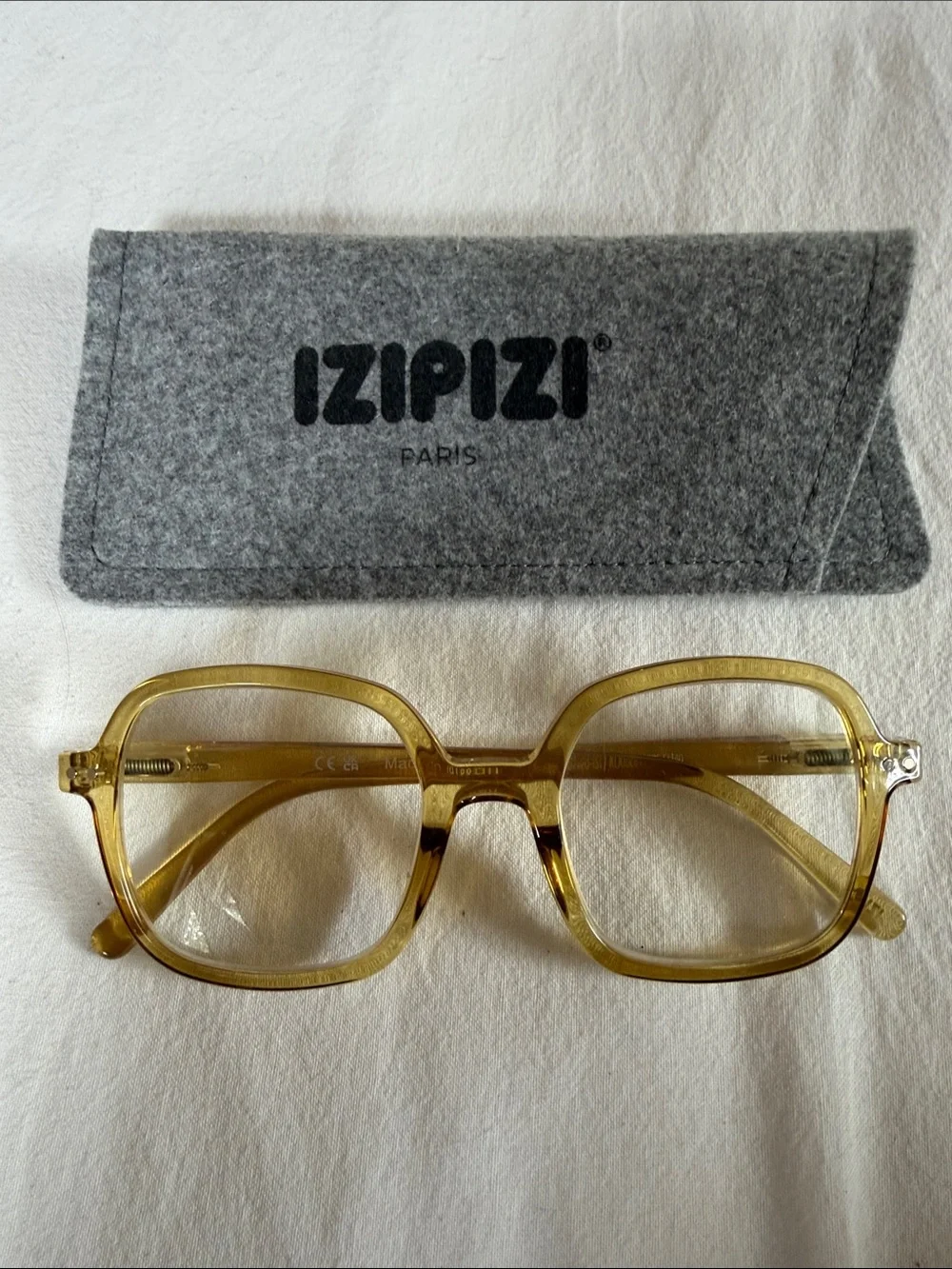 Izipizi Women’s Office 1.5 Green-Yellow Transparent Square Glasses